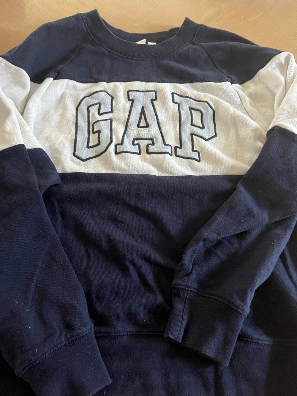 GAP Dark Navy Pullover Sweatshirt with Label Detail